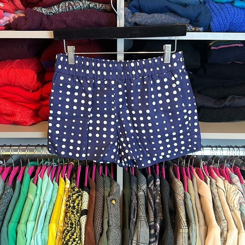 J Crew navy with white polka dots size 0​